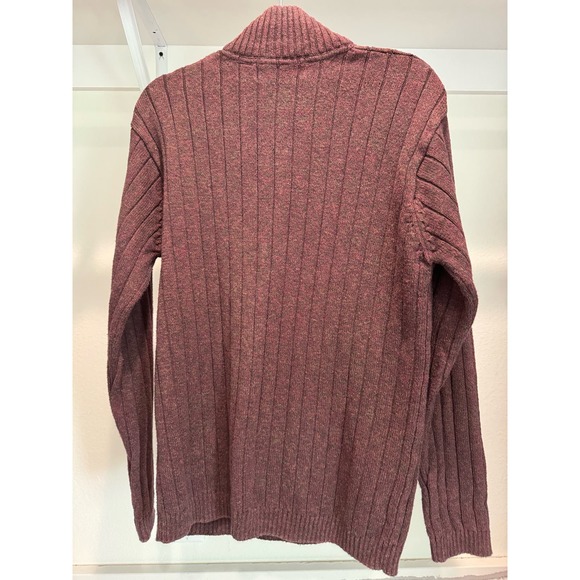 Oscar de la Renta Men's Quarter Zip Maroon Heavy Sweater Size XL - Picture 5 of 8